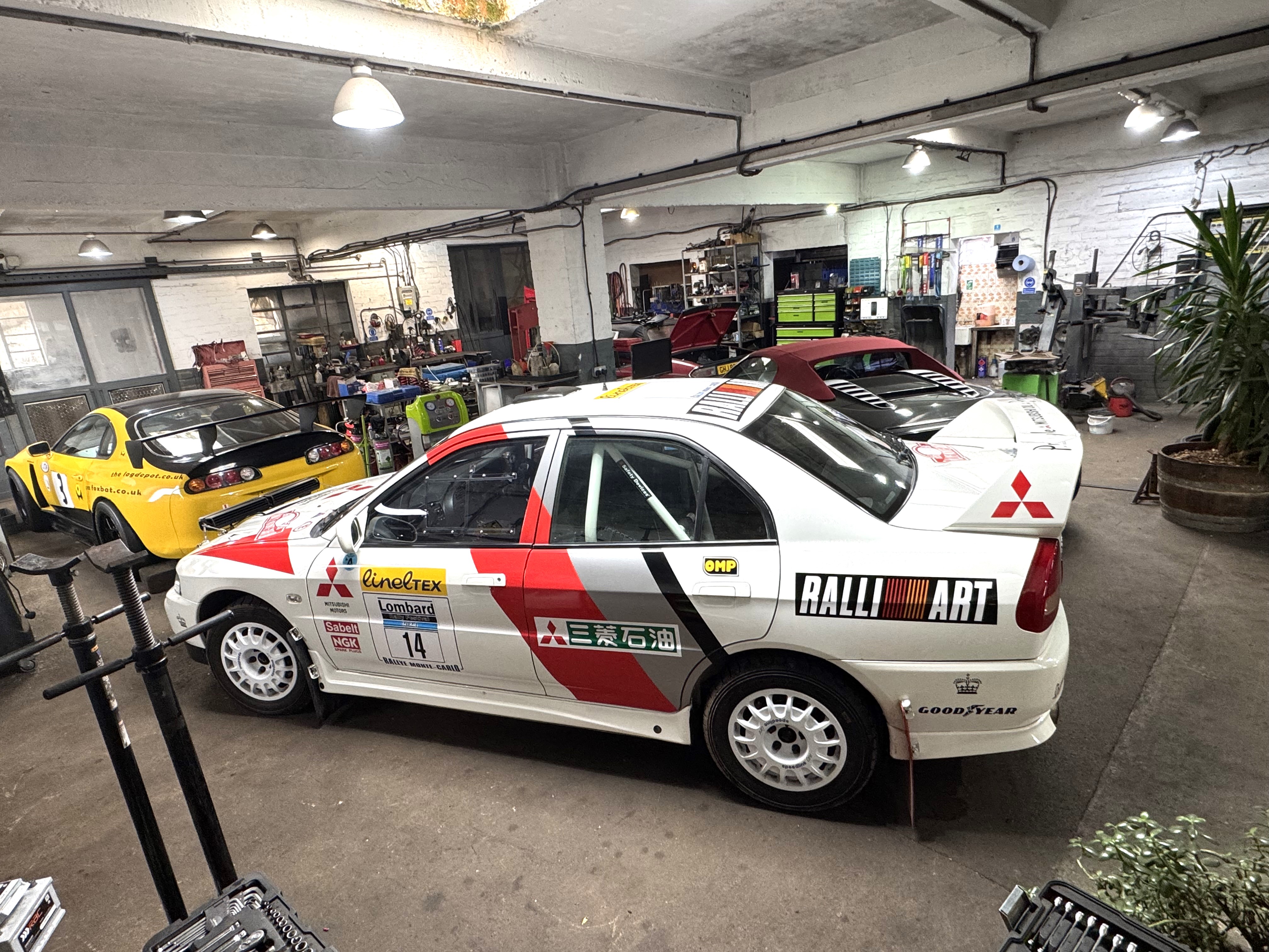 Inside Vale AutoTec's vehicle service bay in South Wales